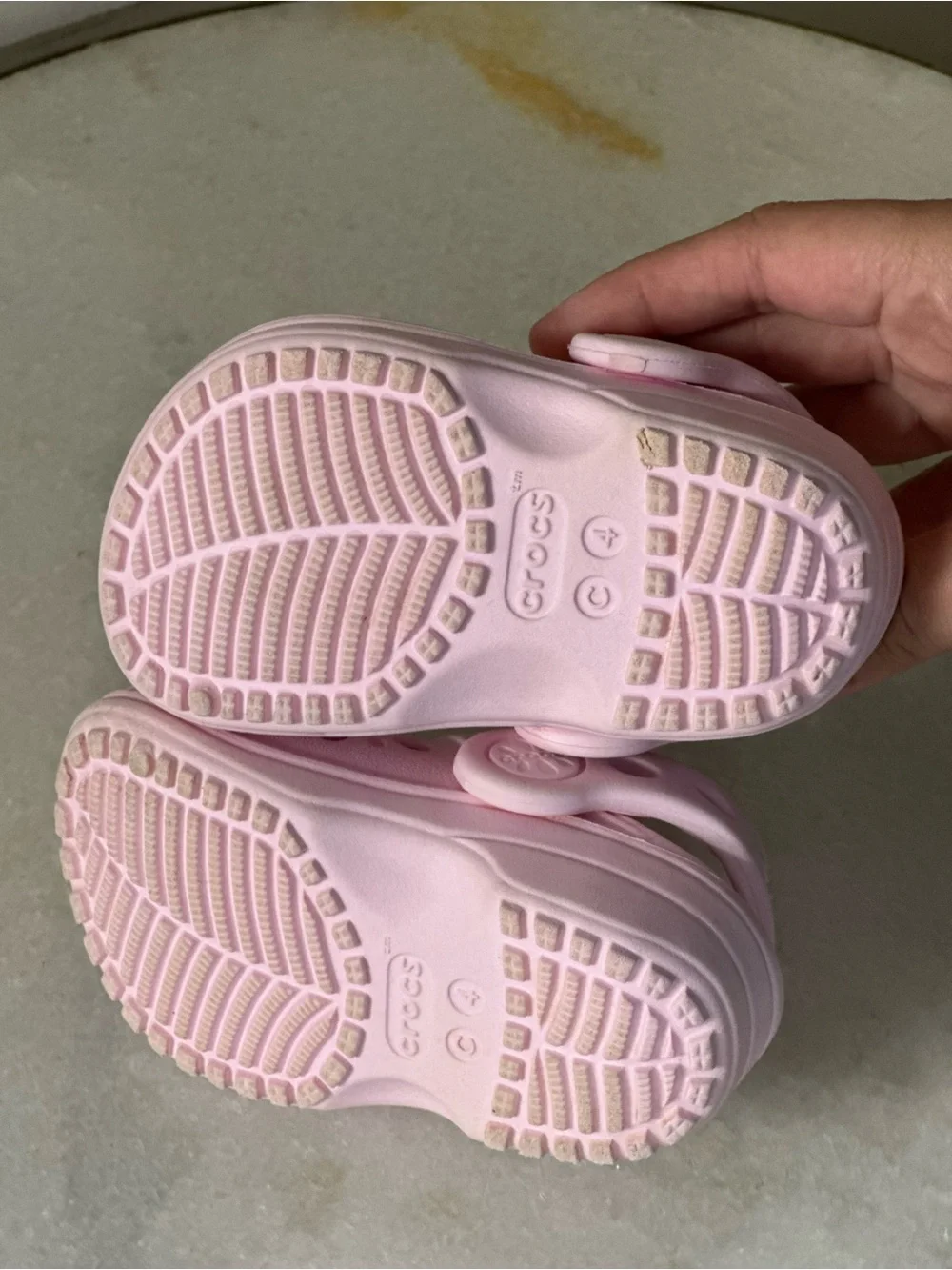 Crocs Toddler Classic Floral Cut-Out Clogs Pink Milk Size 4 Water Resistant